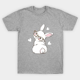 Funny Cute Bunny Wearing Glasses Leopard Easter Day T-Shirt